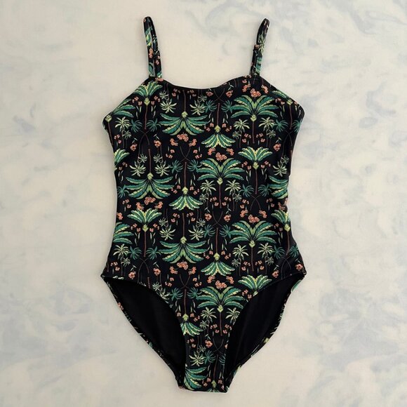 Old Navy Girls Palm Tree Bandeau Style One-Piece Swimsuit - Picture 1 of 7
